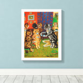 アフタヌーンティーキャッツ、ルイワーイン キャンバスプリント (インサイチュ (ウッドフロア))