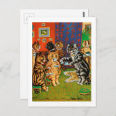 アフタヌーンティーキャッツ、ルイワーイン ポストカード (正面/裏面)