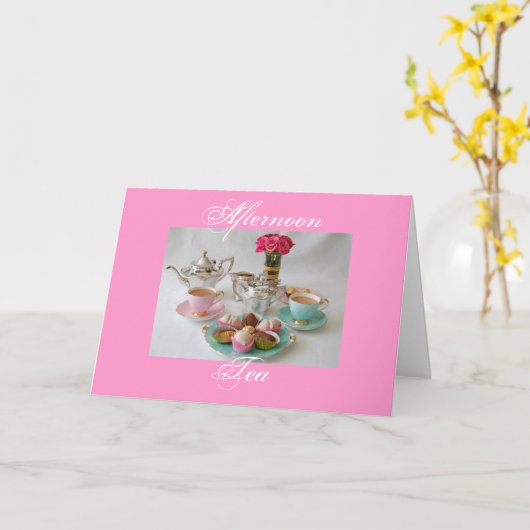 アフタヌーンティーグリーティングカード カード (黄色い花)