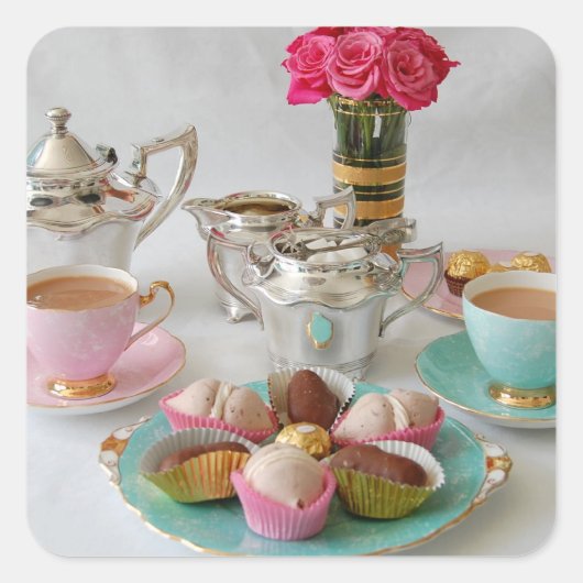 アフタヌーンティーステッカー スクエアシール (正面)