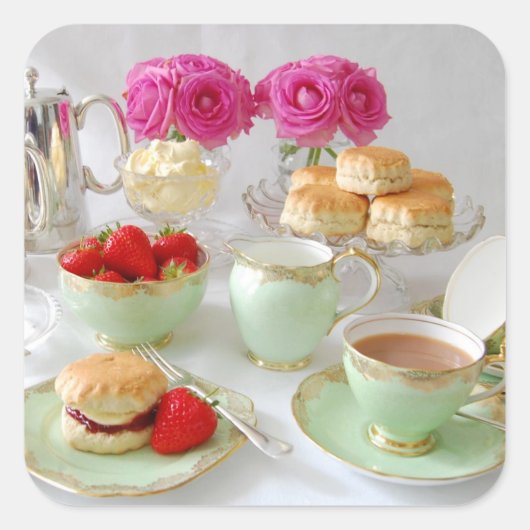 アフタヌーンティーステッカー スクエアシール (正面)