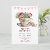 アフタヌーンティーバラブライダルシャワー招待 招待状 (スタンド正面)