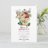 アフタヌーンティーバラブライダルシャワー招待 招待状 (スタンド正面)