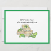 アフタヌーンティーパーティーシャワーキュウリのサンドイッチ 招待状 (裏面)