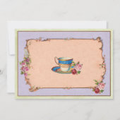 アフタヌーンティーパーティーバチェロレッテパープル招待状 招待状 (裏面)