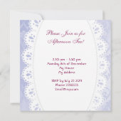 アフタヌーンティーパーティーパープルフローラティーポット 招待状 (裏面)