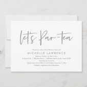 アフタヌーンティーパーティーモダンカジュアルブライダルシャワー 招待状 (正面)