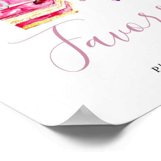 アフタヌーンティーパーティー好意サインパーティー誕生日 ポスター (角)