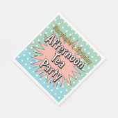 アフタヌーンティーパーティー50年代スタイルレトロビベス スタンダードランチョンナプキン (角)