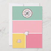 アフタヌーンティーパーティー50年代スタイルレトロビベス 招待状 (裏面)