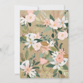 アフタヌーンティーフローラティーカップベビーシャワー 招待状 (裏面)