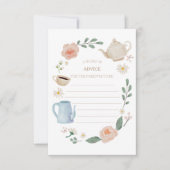 アフタヌーンティーベビーシャワーアドバイスカード サンキューカード (正面)