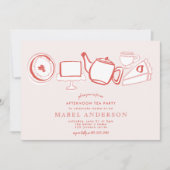 アフタヌーンティーベビーシャワー招待状 招待状 (正面)