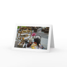 アフタヌーンティー折り畳みグリーテ空白のィングカード