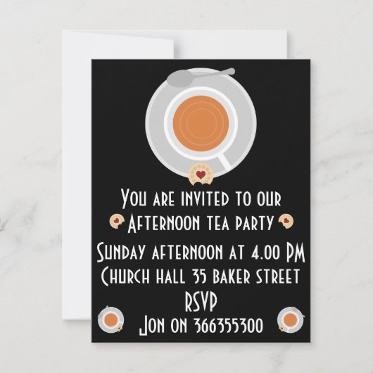 アフタヌーンティー招待状 (正面)