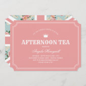 アフタヌーンティー英語バライギリス国旗 招待状 (正面/裏面)