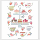 アフタヌーンティー&ケーキ シール (シート)