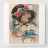 アフタヌーンティー スクエア壁時計 (正面)