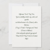 アフタヌーンティー & タイニートゥース | ソフトフローラル 招待状 (裏面)