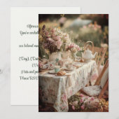 アフタヌーンティー & タイニー トゥーズ スプリンクル | ガーデン レース 招待状 (正面/裏面)