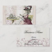 アフタヌーンティー、ハ淡い色のトグレーのストライプ 名刺 (正面/裏面)