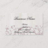 アフタヌーンティー、ハ淡い色のトグレーのストライプ 名刺 (裏面)