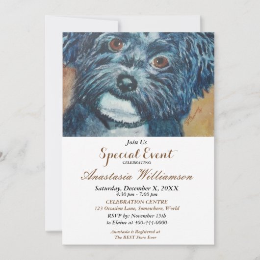 アフタヌーンポーティイベント招待状 招待状 (正面)