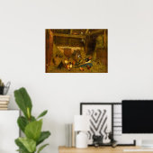 アフタヌーン昼寝ザスレッシュフロアジュツフェダーセン ポスター (ホームオフィス)