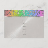 アフターエレガントパーティーレインボーと銀のフィリグリー 招待状 (裏面)