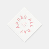 アフターオールデイピンクのブライズメイドスキーパーティー スタンダードカクテルナプキン (角)