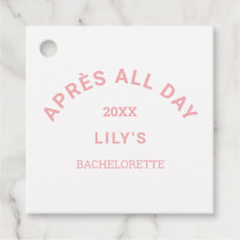 アフターオールデイピンク ブライズメイド スキーパーティー スクエア フェイバータグ