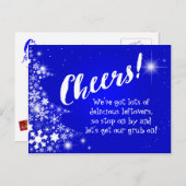 アフタークリスマスホリデーポトラックパーティの招待状 インビテーションポストカード (正面/裏面)