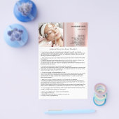 アフターケアのヒントの後の顔のトリートメントフライヤー チラシ (シングル)