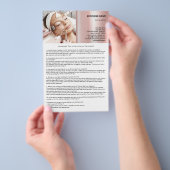 アフターケアのヒントの後の顔のトリートメントフライヤー チラシ (ハンドル)