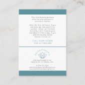 アフターケアのピアスの指示  割引カード (裏面)