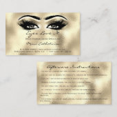 アフターケアの指示がシャンパイニュの目の金ゴールドを点滅 名刺 (正面/裏面)