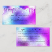 アフターケアの指示がピンクの点滴を点滅王室の 名刺 (正面/裏面)