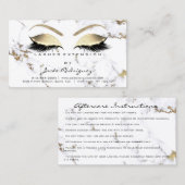 アフターケアの指示が大理石の目を点滅させる金ゴールド 名刺 (正面/裏面)