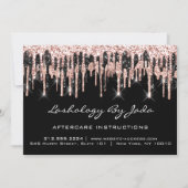 アフターケアの指示が点滅するバックバラ金ゴールドの乾燥 招待状 (正面)