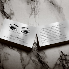 アフターケアの指示が点滅する拡張グレー 名刺