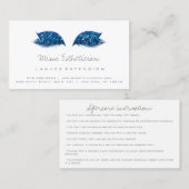 アフターケアの指示が点滅する拡張ブルーグレー 名刺 (正面/裏面)