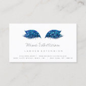 アフターケアの指示が点滅する拡張ブルーグレー 名刺 (正面)