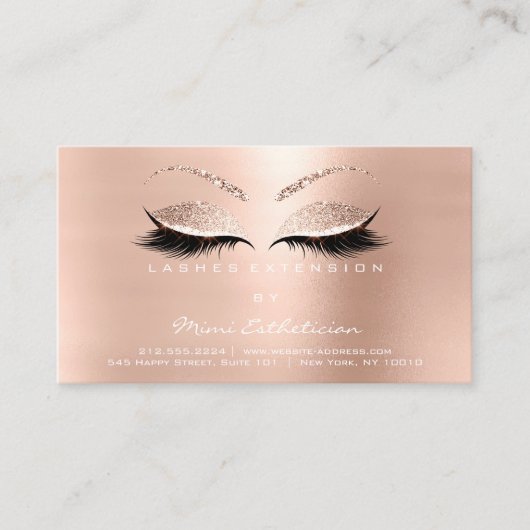 アフターケアの指示が点滅する拡張白 名刺 (正面)