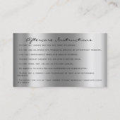 アフターケアの指示の点滅の拡張バラグレー 名刺 (裏面)