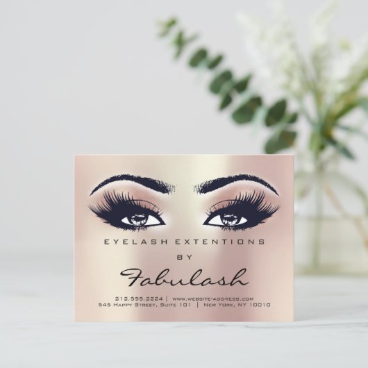 アフターケアの指示の点滅の拡張バラ金ゴールド ポストカード (スタンド正面)