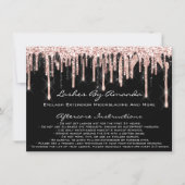 アフターケアの指示の点滅バラドリップメイクアップ 招待状 (正面)