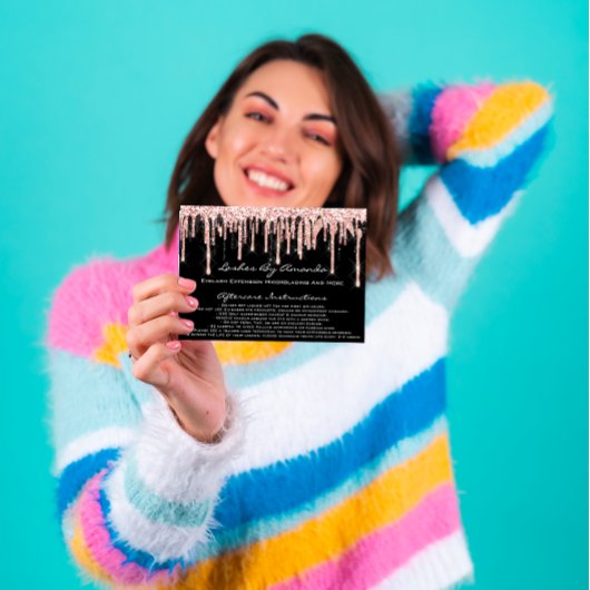 アフターケアの指示の点滅バラドリップメイクアップ 招待状