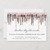 アフターケアの指示の点滅バラドリップメイクアップ 招待状 (裏面)