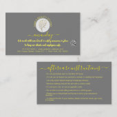 アフターケアの指示は金ゴールドロゴQRコードを点滅 名刺 (正面/裏面)