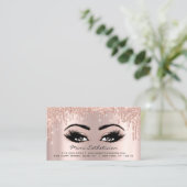 アフターケアの指示まつげバラ金ゴールドドリップ 名刺 (スタンド正面)